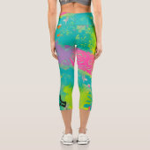 Leggings Capri Neon Dreams Abstrait (Verso)