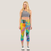 Leggings Capri Neon Dreams Abstrait (Recto)