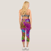 Leggings Capri Neon Empreinte de léopard (Verso)