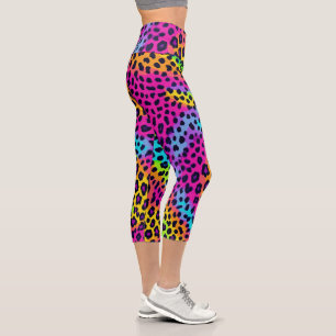 Leggings Capri Neon Empreinte de léopard