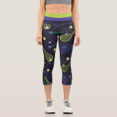 Leggings Capri 💚 Neon green J'aime le tennis (Recto)