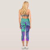 Leggings Capri Néon marbré (Verso)