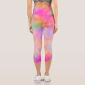 Leggings Capri Neon Pastel multicolore brossé brossé teint teint (Verso)