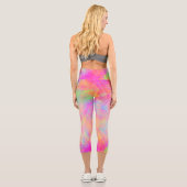 Leggings Capri Neon Pastel multicolore brossé brossé teint teint (Verso)