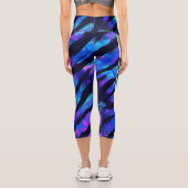 Leggings Capri Néon pourpre animal (Verso)