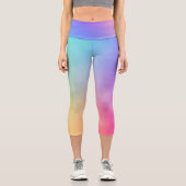 Leggings Capri Neon Rainbow Gradient Abstrait (Recto)