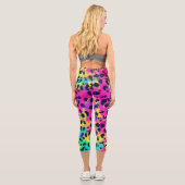 Leggings Capri Neon rose animal GRL puissance (Verso)