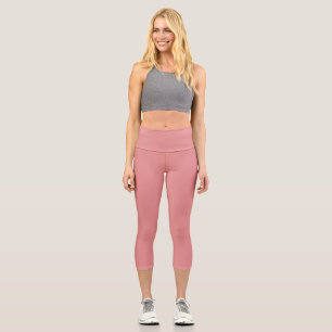 Leggings Capri New York rose uni couleur uni