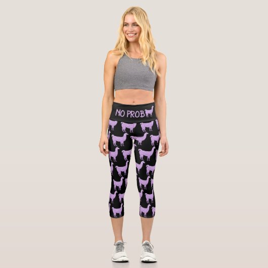Leggings Capri No Prob Llama lumière violet parties scintillant m (Recto)