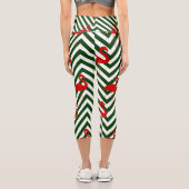 Leggings Capri noël flamand chevron vert (Verso)