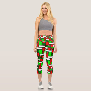 Leggings Capri noël mondrien art moderne abstrait