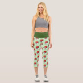 Leggings Capri Noël Stocker mignonne Calico Kitten (Recto)