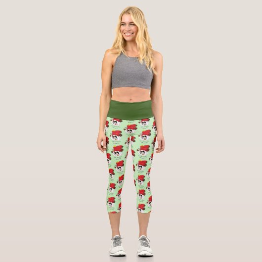 Leggings Capri Noël Stocker mignonne Calico Kitten (Recto)