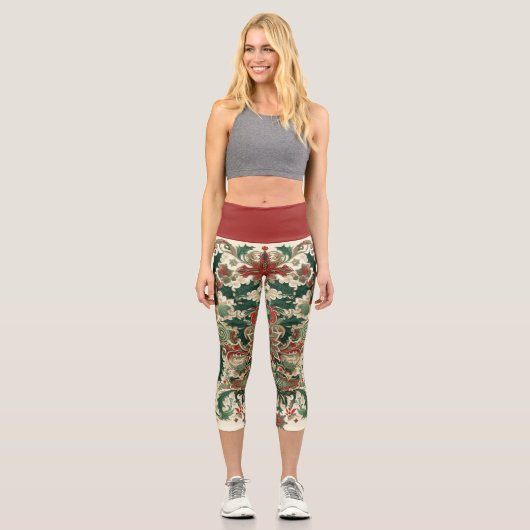 Leggings Capri Noël victorien/classique/Vintage (Recto)