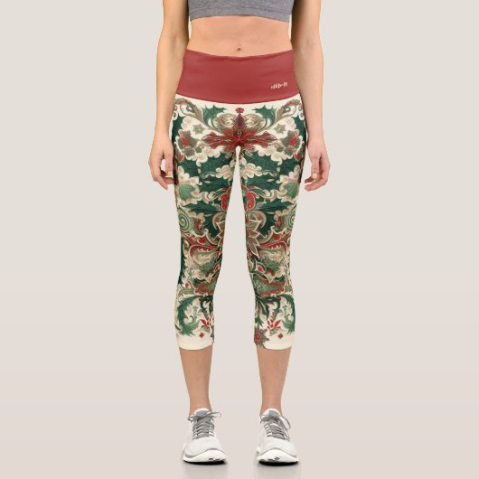 Leggings Capri Noël Victorien/Classique/Vintage (Recto)