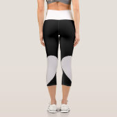 Leggings Capri noir décalé (Verso)