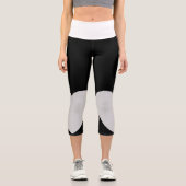 Leggings Capri noir décalé (Recto)