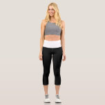 Leggings Capri Noir et blanc<br><div class="desc">Leggings Capri noirs et blancs</div>