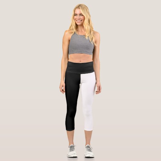 Leggings Capri Noir et blanc (Recto)