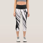 Leggings Capri Noir et Blanc Moderne (Recto)