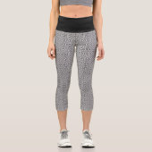 Leggings Capri Noir et blanc moderne (Recto)