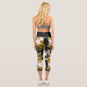 Leggings Capri Noir et blanc or (Verso)