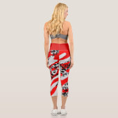 Leggings Capri Noir rouge et blanc (Verso)