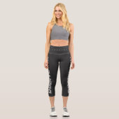 Leggings Capri Nom d'équipe de pickleball drôle DINKY DINK (Recto)