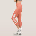 Leggings Capri Nom personnalisé personnalisé Fabriqué<br><div class="desc">Nom Personnalisé Personnalisé Capri Leggings Coral. Personnalisez cette do-it-yourself personnalisée avec votre nom ou votre texte. Cliquez sur customiser plus loin pour choisir vos propres couleurs.</div>