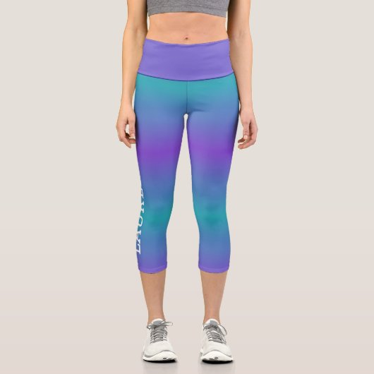 Leggings Capri Nom personnalisé personnalisé personnalisé multico (Recto)