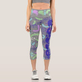 Leggings Capri Noodles Abstrait Nom répétitif 7 Lettres HWCL (Recto)