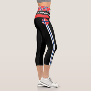 Leggings Capri Norvège & Norvège Drapeau mode, Fitness, Sports C
