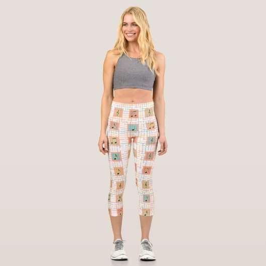 Leggings Capri Notes de musique (Recto)
