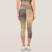 Leggings Capri Notes musicales dans la lune Brun doré (Verso)