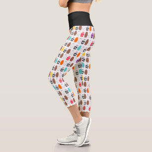 Leggings Capri Nous Ours nu Motif d'ours coloré