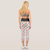 Leggings Capri Nous Ours nu Motif d'ours coloré (Verso)