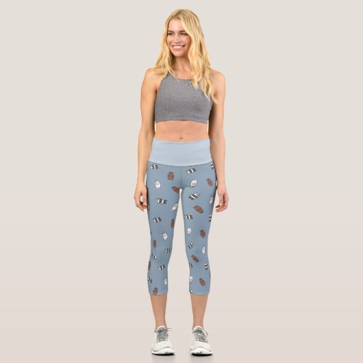 Leggings Capri Nous Ours nu - Ours en verre soleil Motif (Recto)