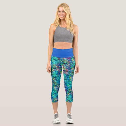 Leggings Capri Nouvelle-Zélande Abalone Paua Shell Motif 1 (Recto)