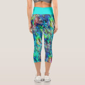 Leggings Capri Nouvelle-Zélande Abalone Paua Shell Motif 1 (Verso)