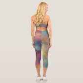 Leggings Capri Nuages de marbre coloré (Verso)