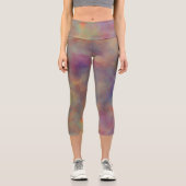 Leggings Capri Nuages de marbre coloré (Recto)