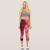 Leggings Capri Nuages de tempête fractale de Bourgogne Capri Legg (Recto)