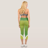 Leggings Capri Nuances de vert avec nom moderne (Verso)
