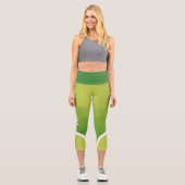 Leggings Capri Nuances de vert avec nom moderne (Recto)