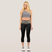 Leggings Capri "OAXACA BAND / BLACK" - High Waisted Capris  (Recto)