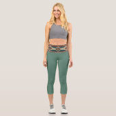 Leggings Capri “OAXACA BAND / MOSS” High-Waisted Capris (Recto)