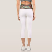 Leggings Capri “OAXACA BAND / WHITE” High-Waisted Capris  (Verso)