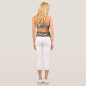 Leggings Capri “OAXACA BAND / WHITE” High-Waisted Capris  (Verso)