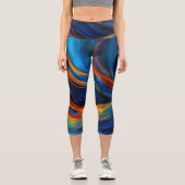 Leggings Capri Ocean Lava "Astralswirl" (Recto)