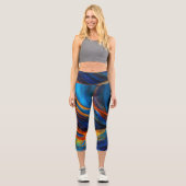 Leggings Capri Ocean Lava "Astralswirl" (Recto)